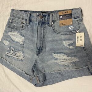 Aeropostale Light Blue Distressed Jean Shorts